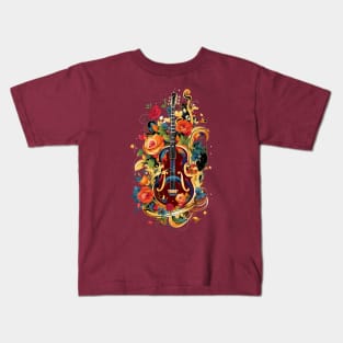 Guitar & Roses V1 Kids T-Shirt